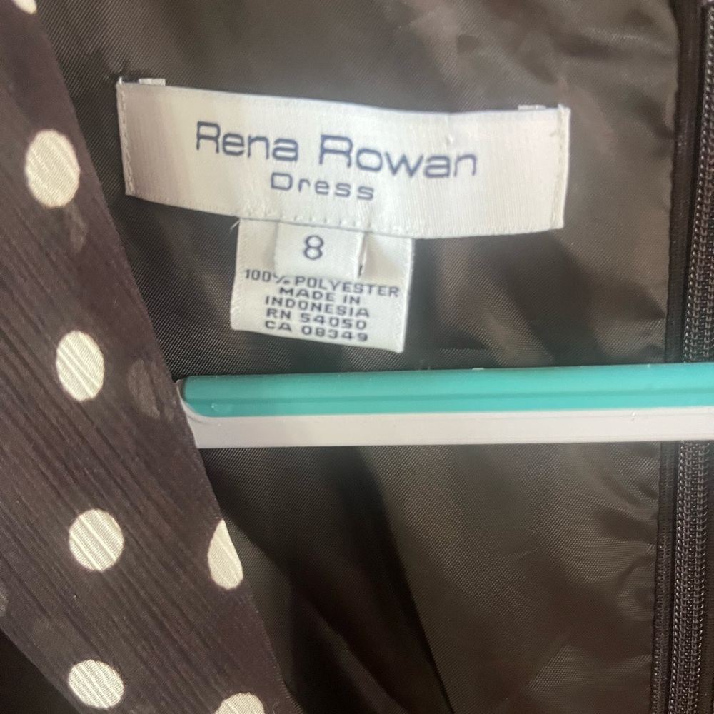 Rena Rowan Chocolate Polka Dot Midi Dress - Picture 4 of 4